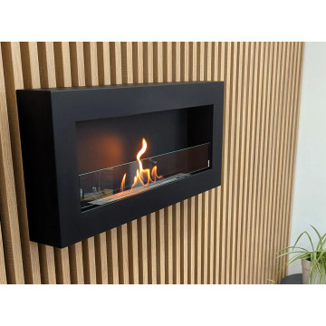 Hangende Biohaard 900x400 Box Zwart mat met Glas