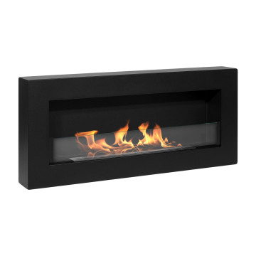 Wall-Mounted Biofireplace Box 900x400 Black Matte