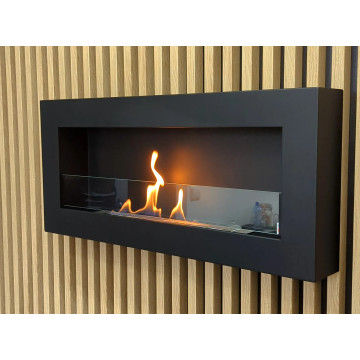 Hangende Biohaard 900x400 Box Zwart mat met Glas