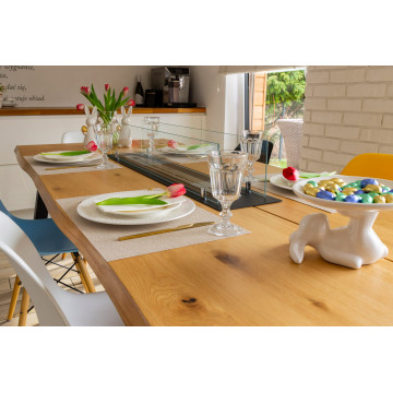 Inbouw Biohaard Inzet 100 cm Zwart Mat met Glas