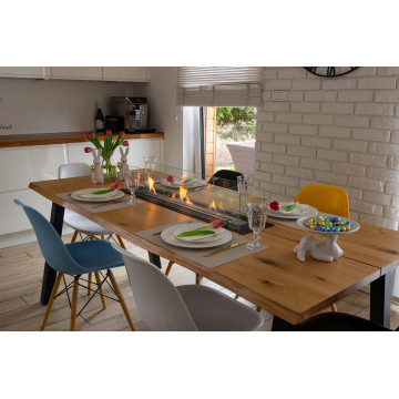 Inbouw Biohaard Inzet 100 cm Zwart Mat met Glas