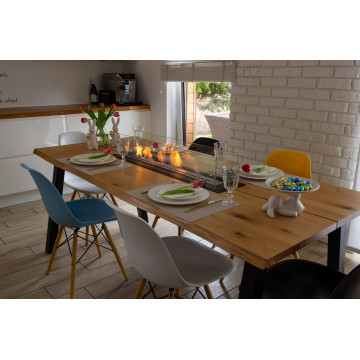 Built-in Biofireplace Insert 100 cm Black Matt with Glass