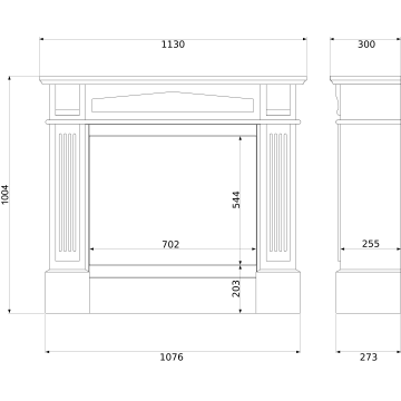 Portal-Biokamin Koloseum Werona mit Glas