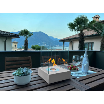 Bio-kominek wolnostojący Sunset Garden Mini szary mat