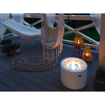 Moon biofireplace white matte finish