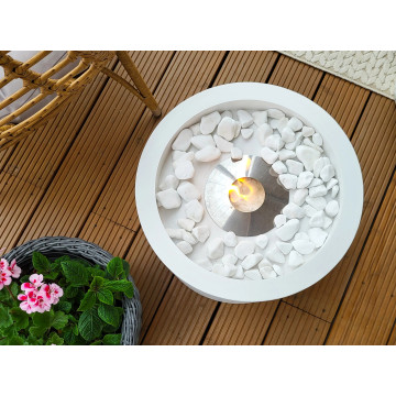Moon biofireplace white matte finish