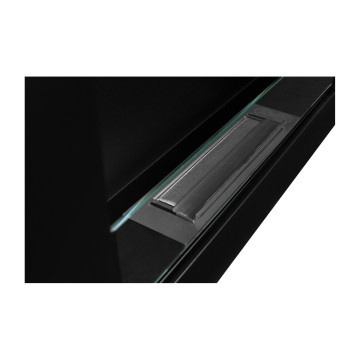 Wand-Biokamin Box 650x400 Schwarz Matt