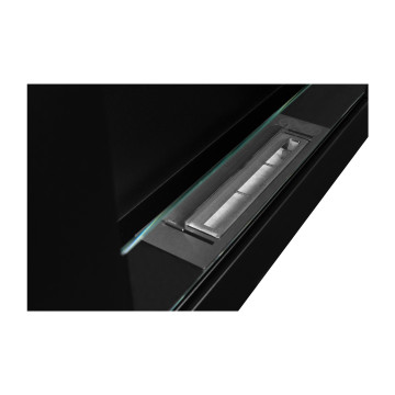 Wand-Biokamin Box 650x400 Schwarz Matt