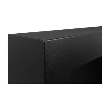 Wand-Biokamin Box 650x400 Schwarz Matt