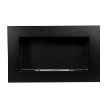 Wand-Biokamin Box 650x400 Schwarz Matt