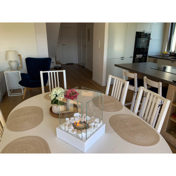 Vrijstaande biohaard Sunset Garden Mini wit mat