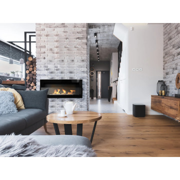 Hangende Biohaard met Glas 900x400 – Zwart Glans