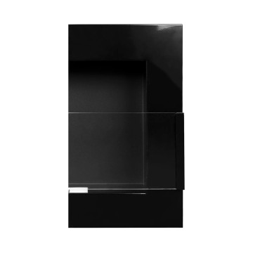Hangende Biohaard met Glas 900x400 – Zwart Glans