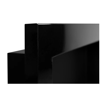 Hangende Biohaard met Glas 900x400 – Zwart Glans