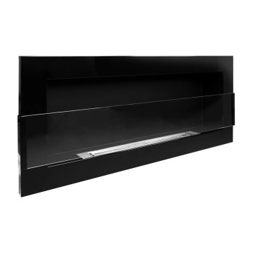 Hangende Biohaard met Glas 900x400 – Zwart Glans