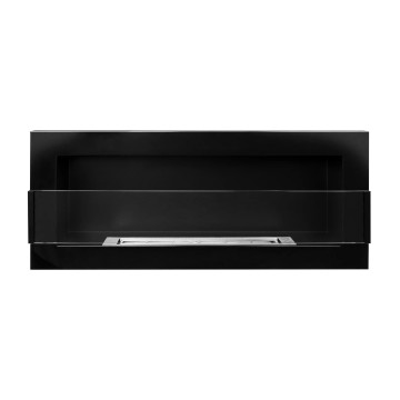 Hangende Biohaard met Glas 900x400 – Zwart Glans