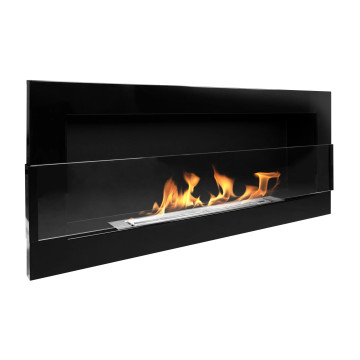 Hangende Biohaard met Glas 900x400 – Zwart Glans