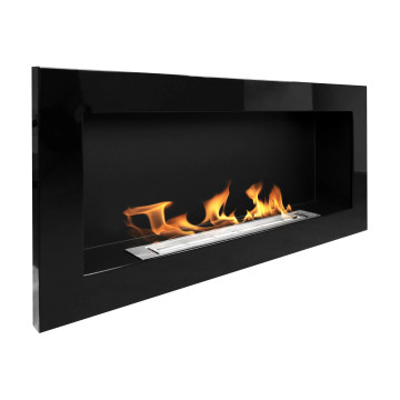 Bio-kominek wiszący  900x400 – czarny połysk