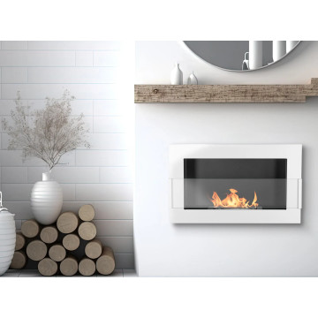 Hangende biohaard met glas 650x400 – wit hoogglans