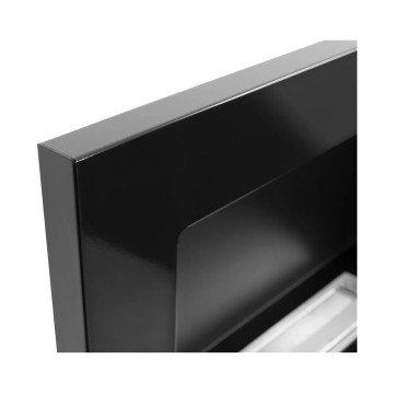 Bio-kominek wiszący z szybą 650x400 – czarny połysk