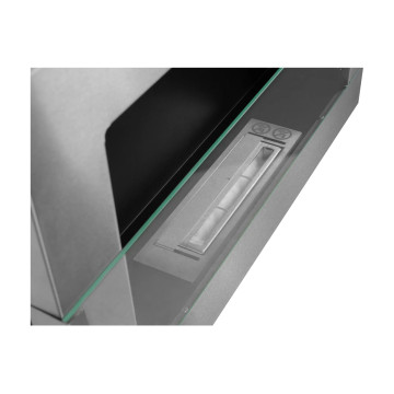 Wand-Bio-Kamin mit Glas 650x400 inox