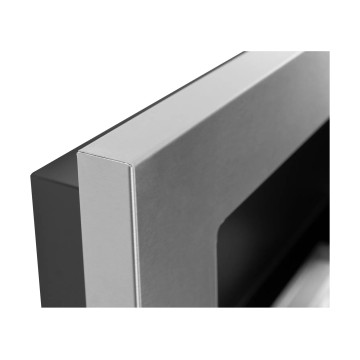 Wand-Bio-Kamin mit Glas 650x400 inox