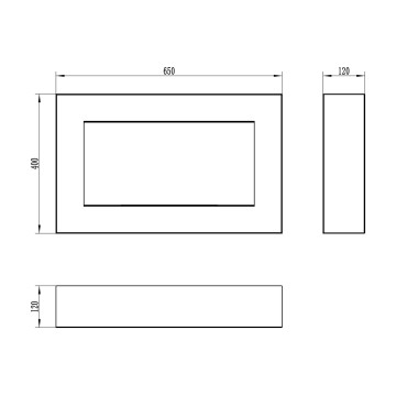 Wandhaard biohaard 650x400 Box zwart structuur mat