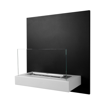 Wandgemonteerde biohaard BOARD zwart-wit