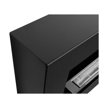 Wandhängender Bio-Kamin 900x400 Box – schwarzmatter Struktur