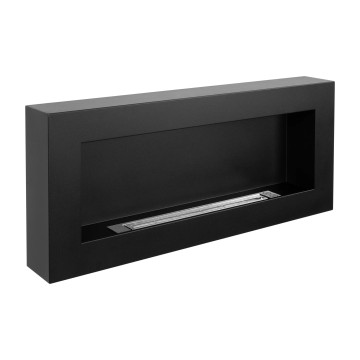 Wandhaard bio-ethanol 900x400 Box – zwarte structuur mat