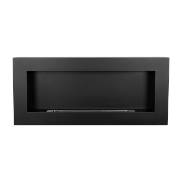Wandhängender Bio-Kamin 900x400 Box – schwarzmatter Struktur