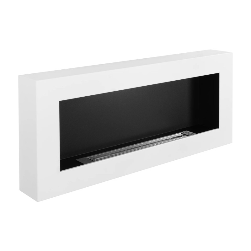 Bio-kominek wiszący 900x400 Box – biały strukturalny mat