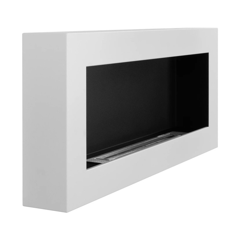 Bio-kominek wiszący 900x400 Box – biały strukturalny mat