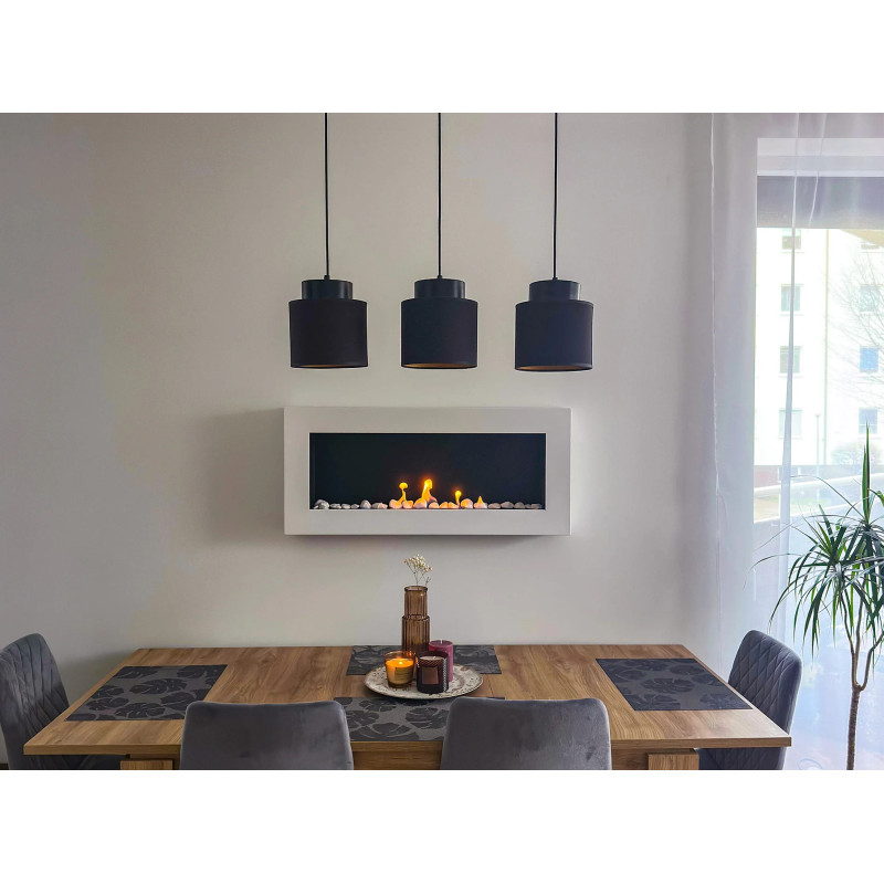 Bio-kominek wiszący 900x400 Box – biały strukturalny mat