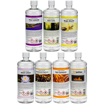 Biobrandstof set alle geuren: 6x1L geurend + 1L neutraal