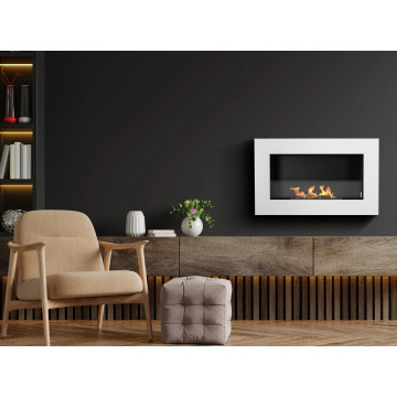 Hangende biohaard met glas 650x400 Box wit gestructureerd mat