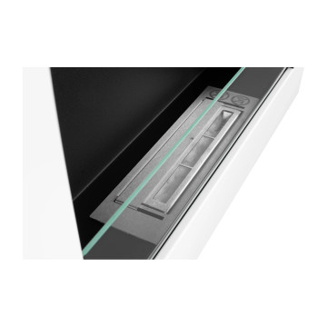 Hangende biohaard met glas 650x400 Box wit gestructureerd mat