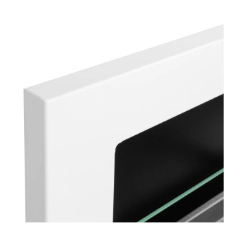 Hangende biohaard met glas 1200x400 wit hoogglans