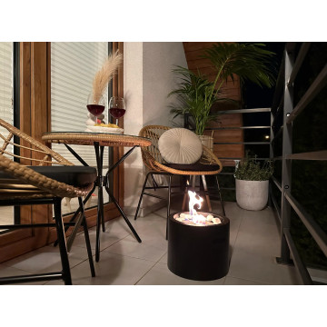 Moon Mini freestanding bio fireplace black matte