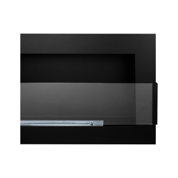 Wand-Biokamin 900x400 Schwarz Matt