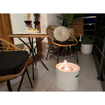 Vrijstaande biohaard Moon Mini wit mat