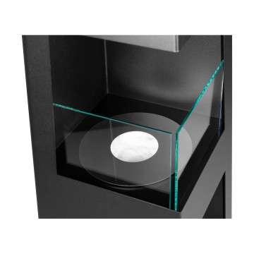 Pyramid Garden freestanding bio fireplace black matte