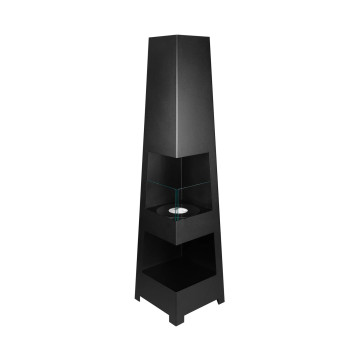 Pyramid Garden freestanding bio fireplace black matte