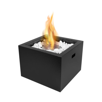 Freistehender Bioethanol-Kamin NOVIUM – Schwarz matt