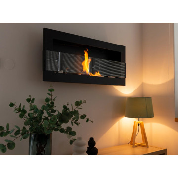 Wandgemonteerde Biohaard 900x400 Zwart Mat